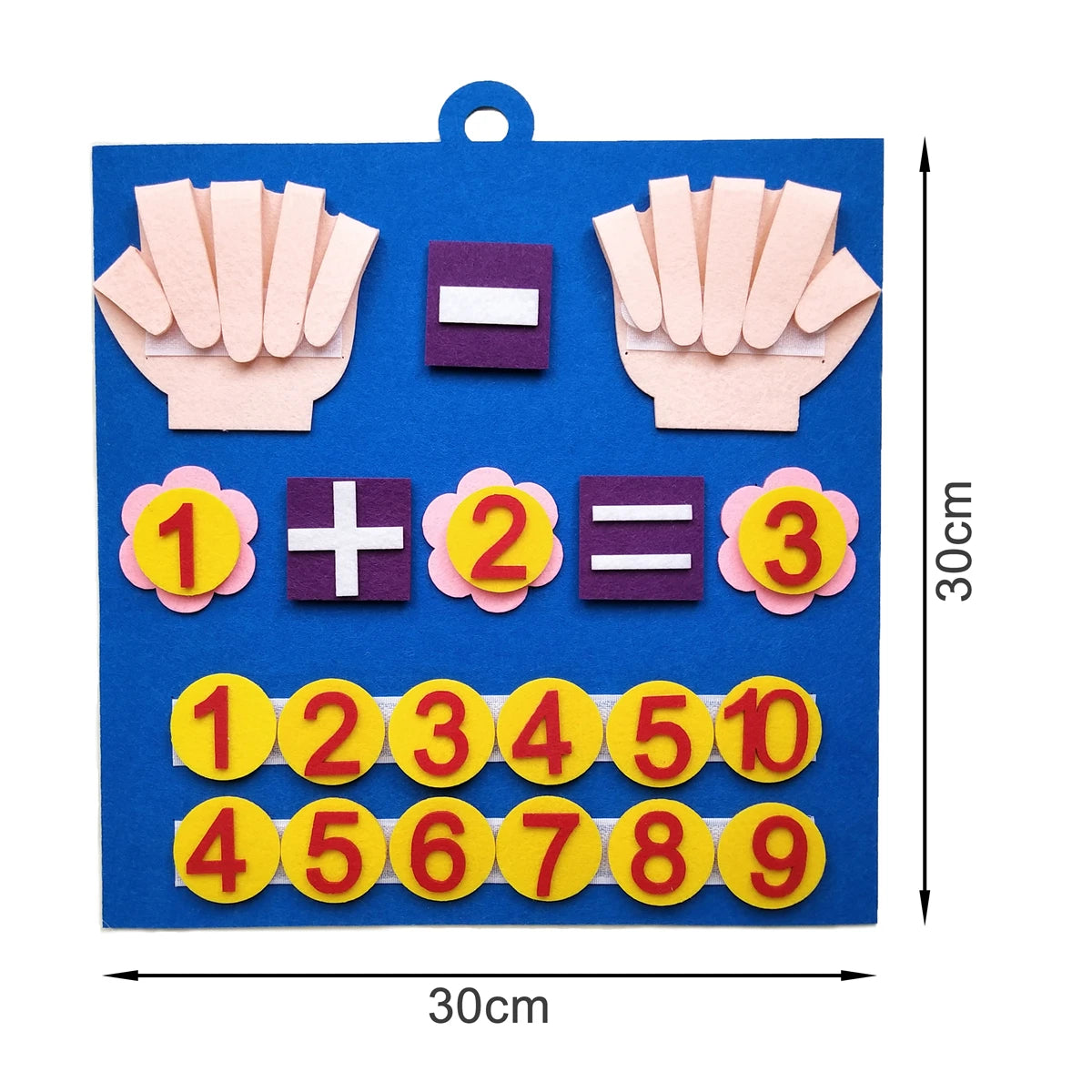 Toddler Montessori Toys - Felt Math Board for Early Counting and Sorting