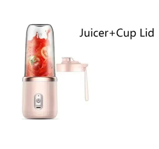 Portable Blender 400ml - USB Rechargeable Personal Juicer and Smoothie Cup with 6 Blades