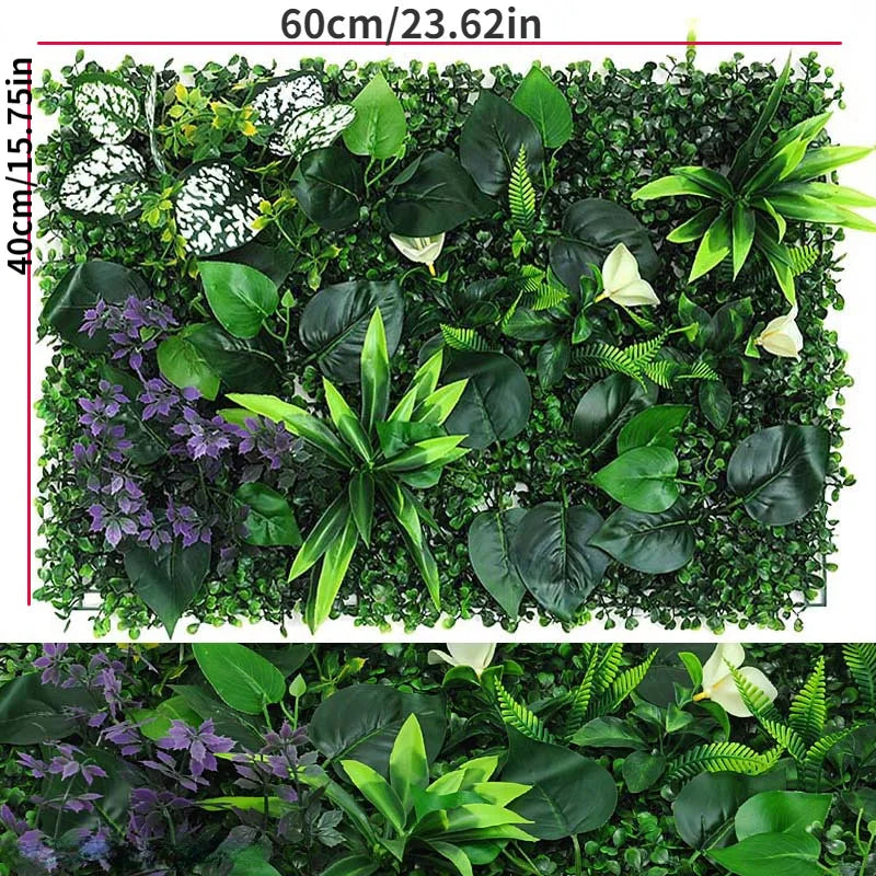 Artificial Boxwood Hedge Panels - Fake Grass Wall Tiles for Gardens and Event Backdrops