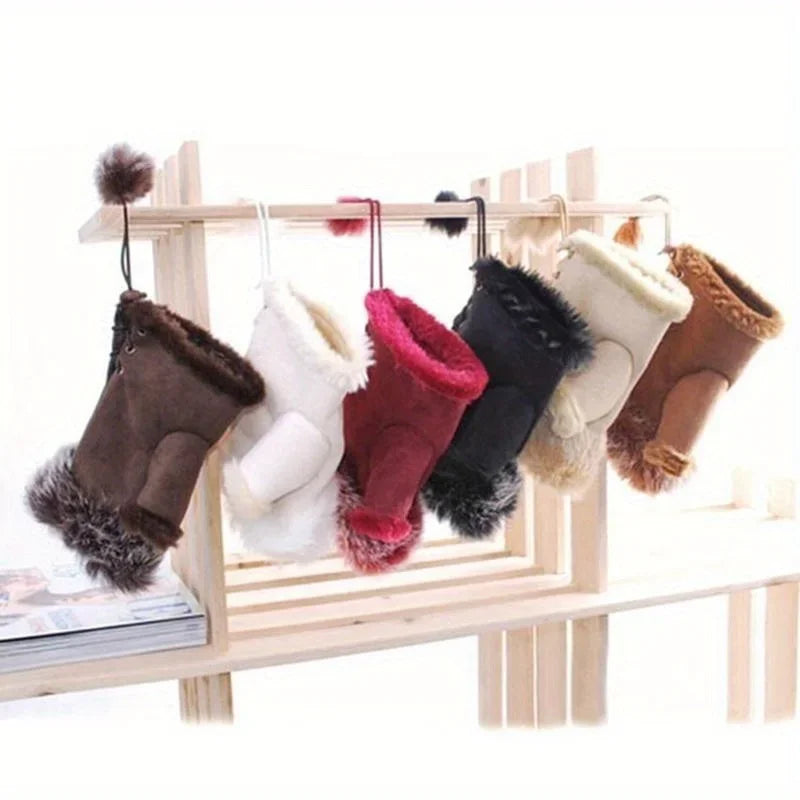 Faux Rabbit Fur Wrist Warmers - Soft Fur Hand Warmers in 9 Colours for Winter