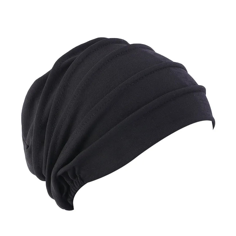 Women's Slouch Beanie - One-Size Elastic Knit Hat in 10 Solid Colours
