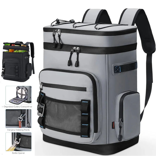 30L Insulated Cooler Backpack - Leak-Proof Waterproof Cooler Bag, 35 Cans