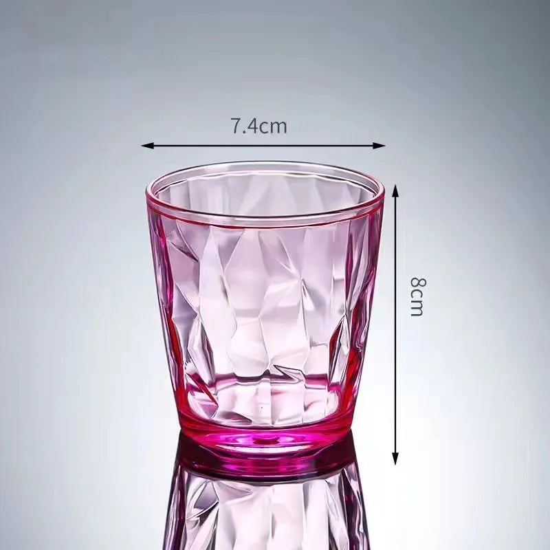 Purple acrylic tumbler, 210 ml short glass