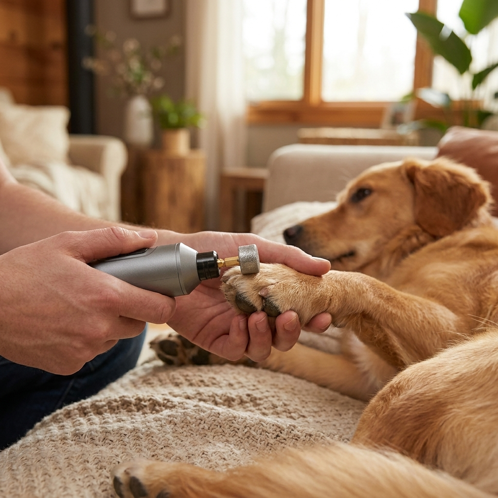 Dog nail grinder grey lifestyle