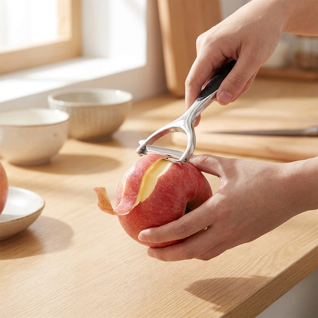 Mixed 2pcs peeler set in use