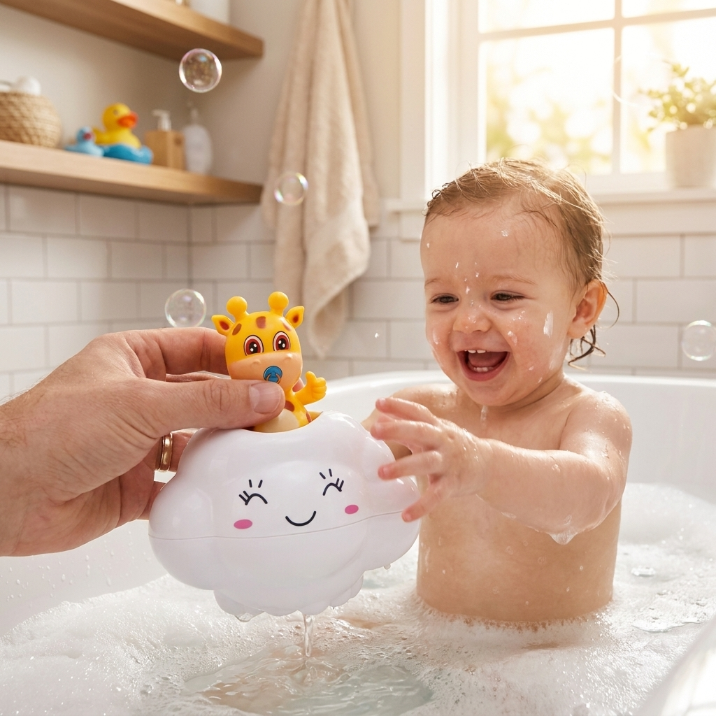 Deer bath toy lifestyle