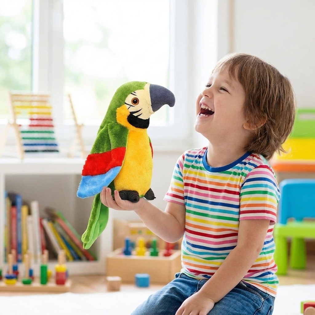 Green talking parrot lifestyle