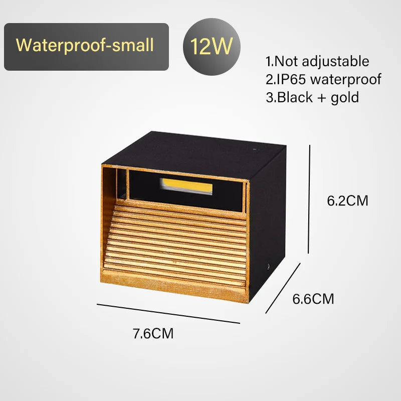 LED Wall Lamp - IP65 Waterproof Indoor Outdoor Light with Sensor Option