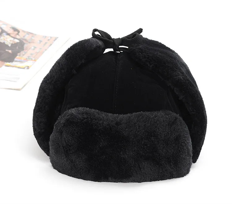 Bomber Hat - Thick Fur and Velvet Lined Winter Cap for Men and Women