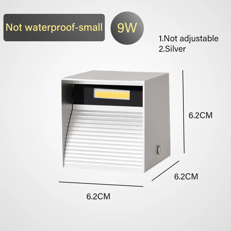 LED Wall Lamp - IP65 Waterproof Indoor Outdoor Light with Sensor Option