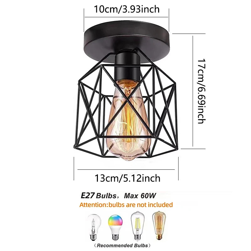 LED Ceiling Light - Mini Indoor Fixture for Kitchen, Bedroom and Bathroom