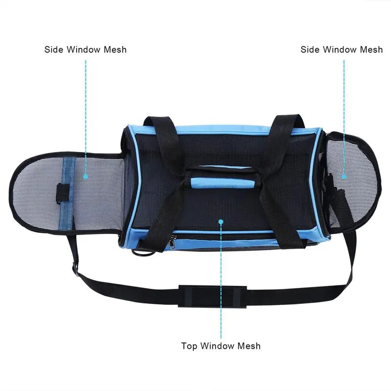 Pet Carrier Bag - Breathable Foldable Cat and Dog Travel Bag in S, M and L