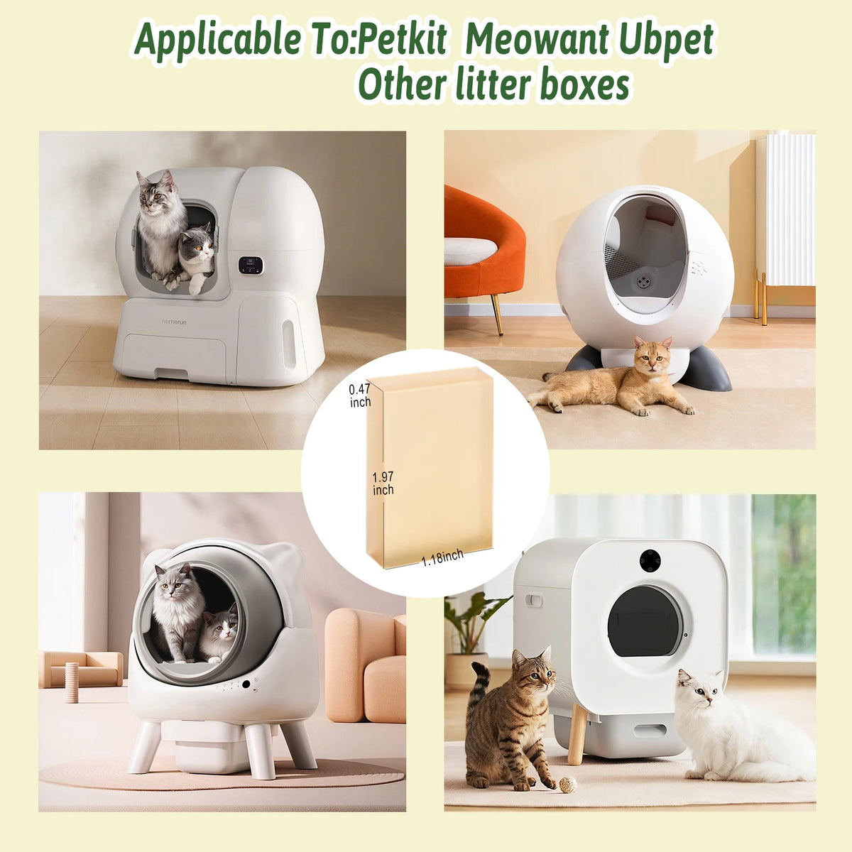 Cat Litter Box Odour Control - Fits Petkit, Meowant and Ubpet SC01/SC02