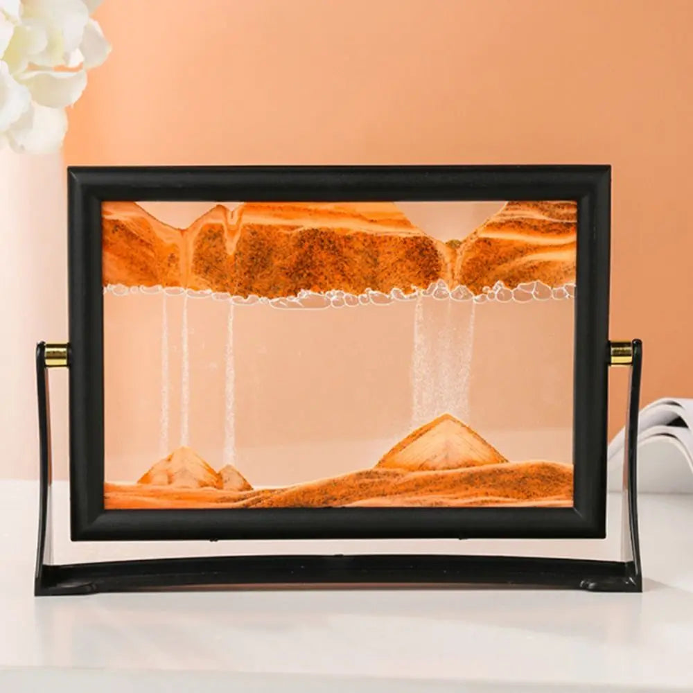 Rotatable Moving Sand Art - Glass Sand Picture in 5 and 7 Inch Sizes