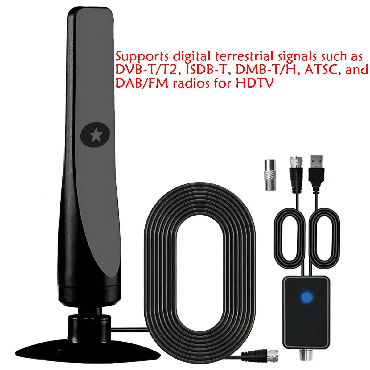 Outdoor Digital TV Antenna - HD Terrestrial Aerial for Indoor and Outdoor Use