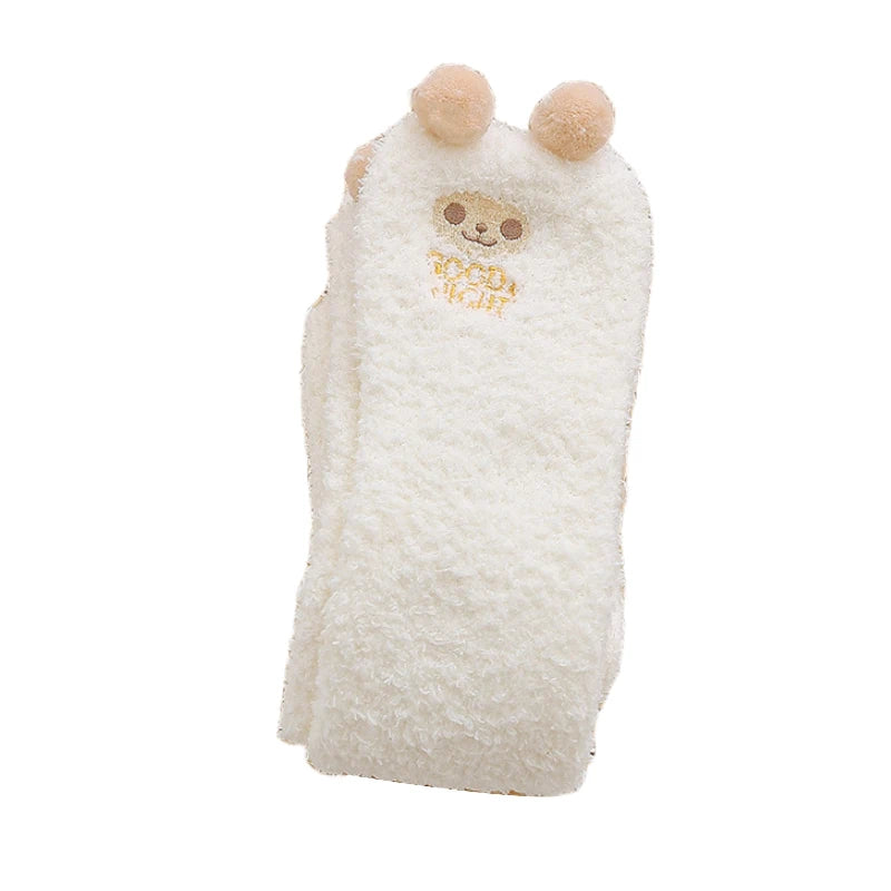 Womens Thigh High Fuzzy Socks - Cozy Soft Warm Pair in EU 34-39