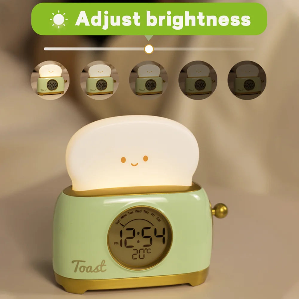 Kids Alarm Clock - LED Digital Bedside Clock with Temperature Display