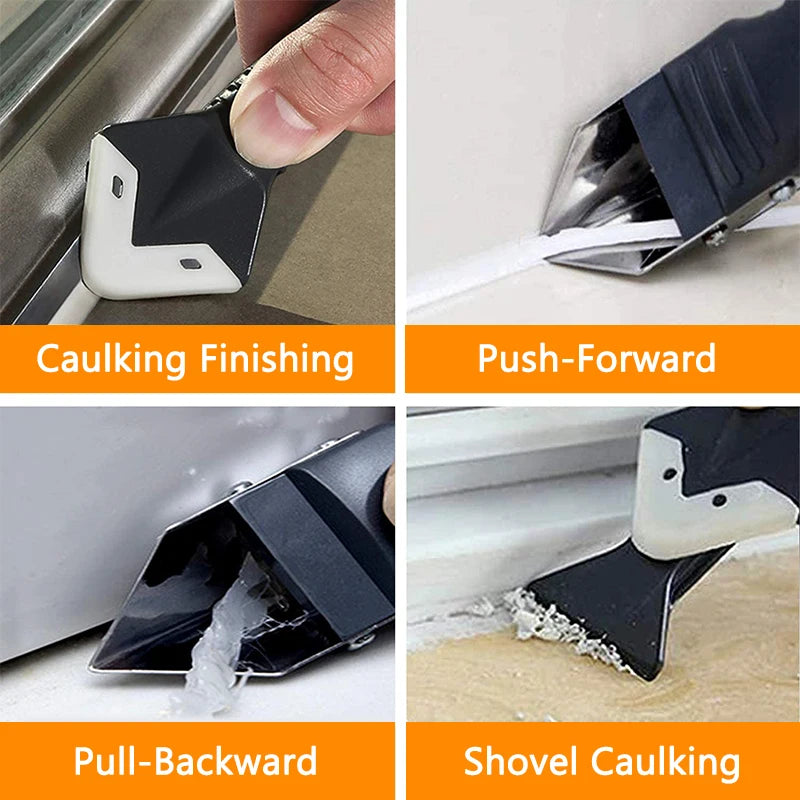 Silicone Caulking Tool Set - 9 in 1 Sealant Smoother and Grout Scraper Kit