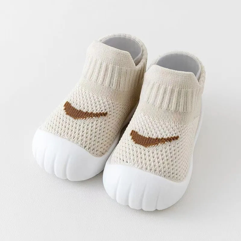 Baby Sock Shoes - Soft Rubber Sole First Walker Shoes in 11.5-15.5cm Sizes