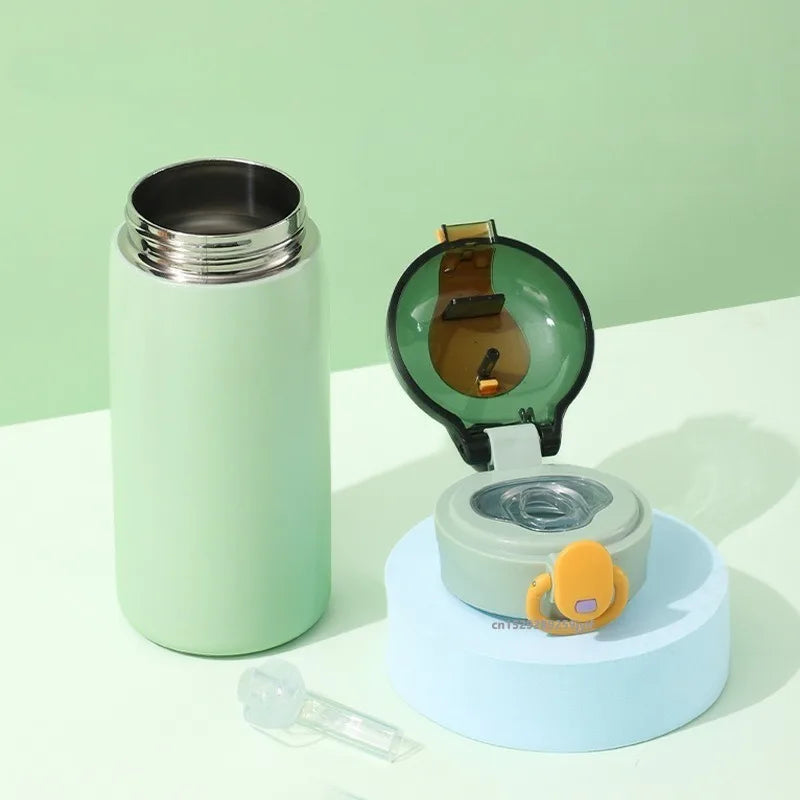 Kids Stainless Steel Thermos Flask - 320ml or 460ml Straw Water Bottle