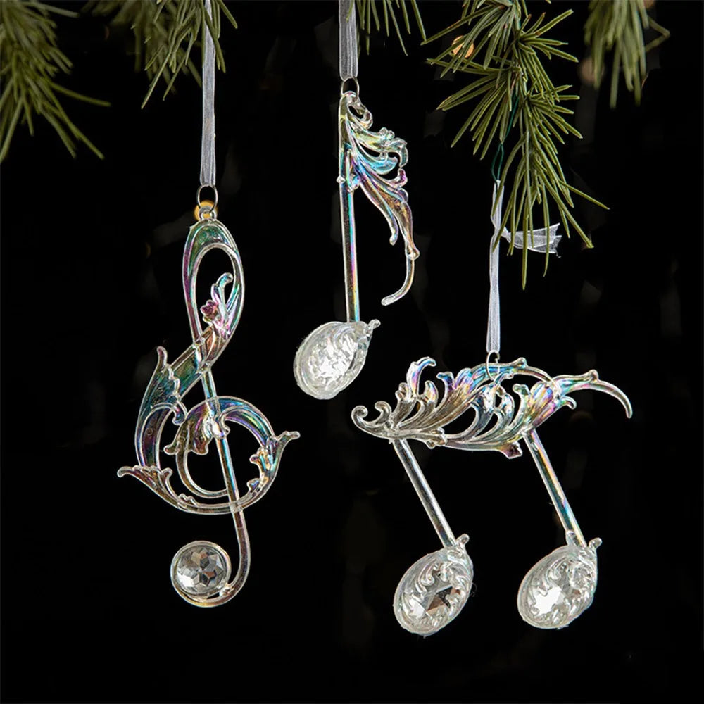 Christmas Hanging Decorations - Clear Acrylic Tree Ornaments in 10 Shapes