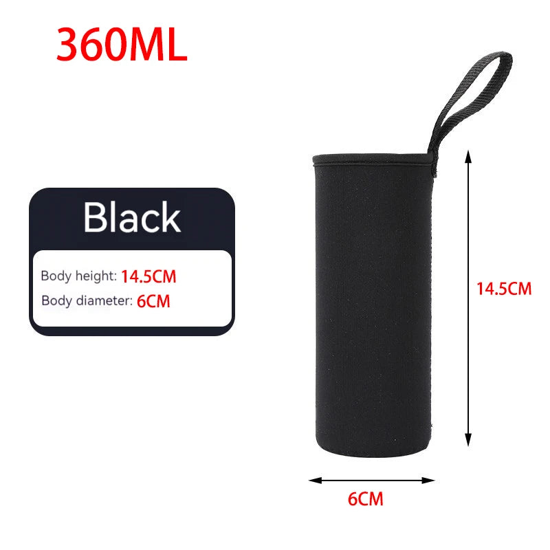 Neoprene Water Bottle Sleeve with Strap - Insulated Bottle Holder Pouch