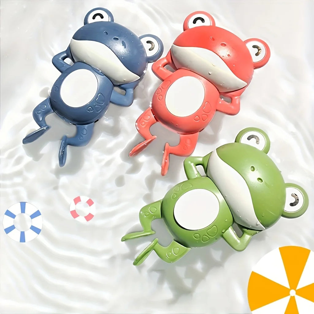 Wind-Up Bath Toys - Swimming Clockwork Frogs for Toddler Bath Time and Pool Play
