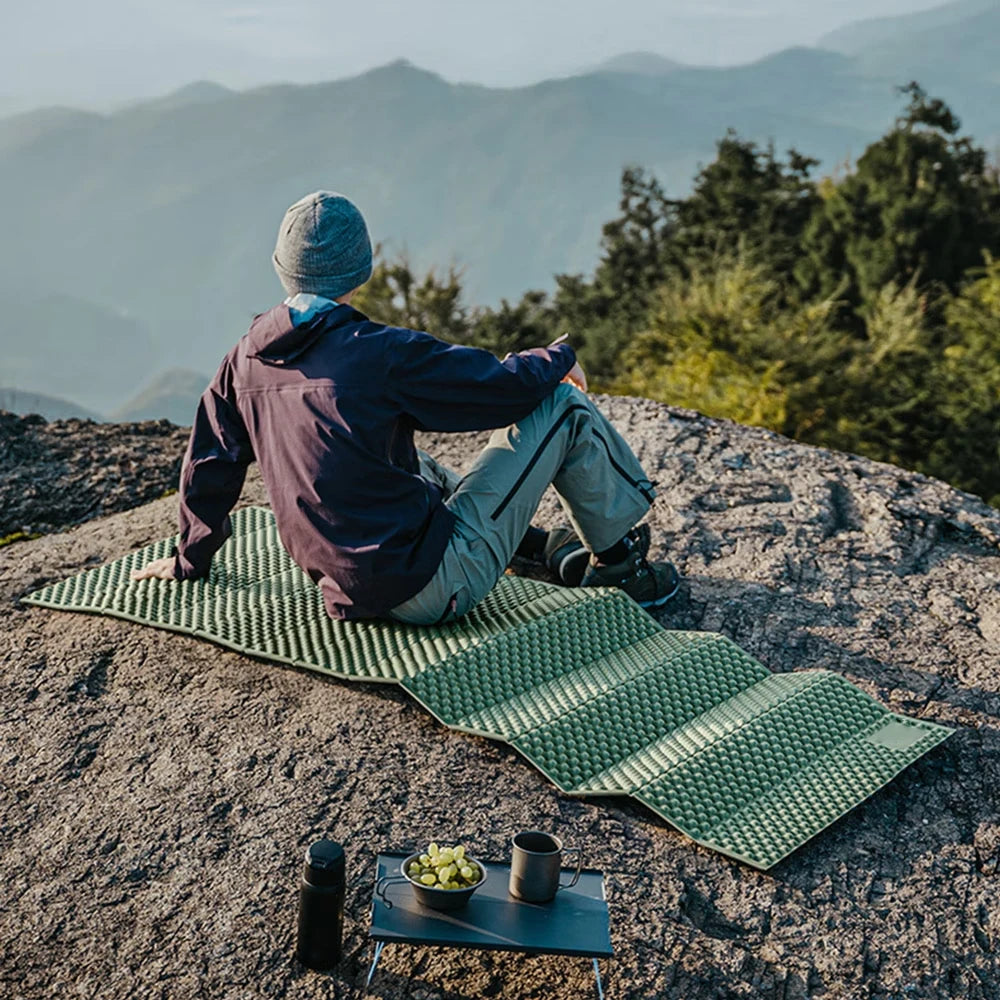 Egg Crate Foam Sleeping Pad - Lightweight Folding Camping Mat 186 x 56cm