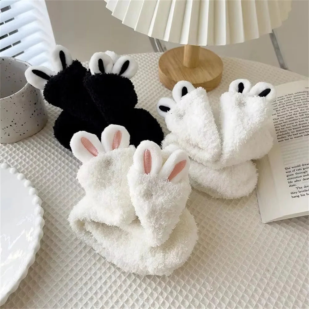 Women's Cartoon 3D Velvet Winter Accessory - Soft One Size, 3 Designs