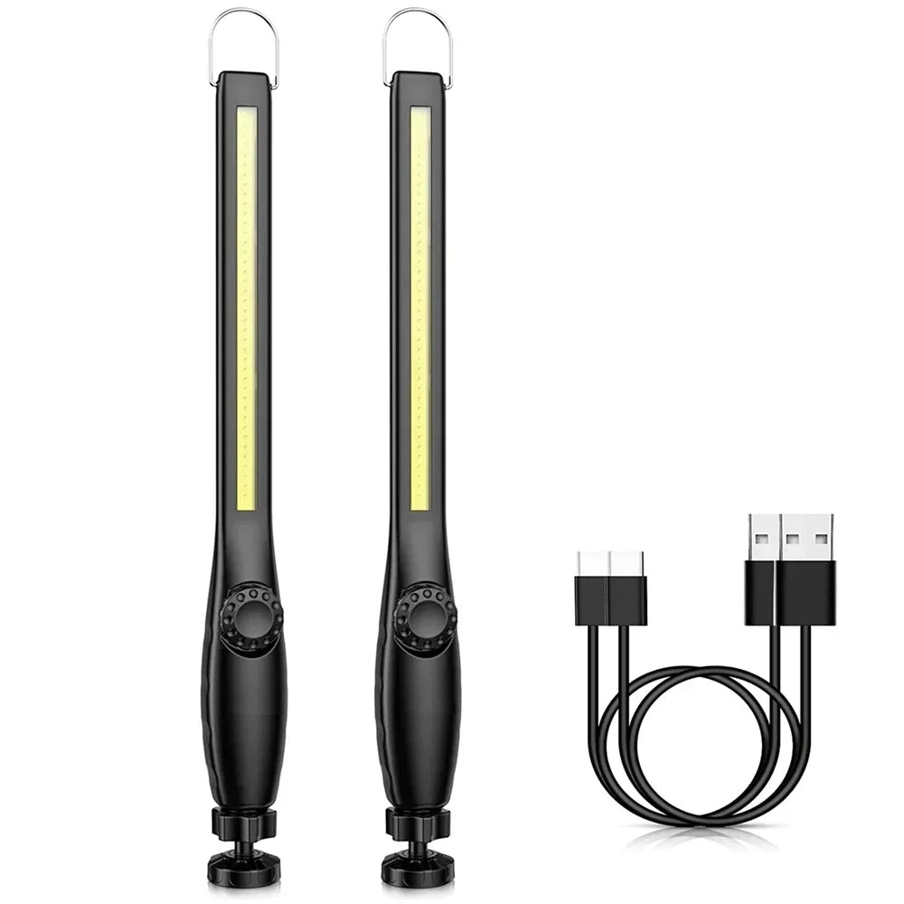 COB LED Work Light - Rechargeable Cordless Magnetic Inspection Lamp for Car, Garage and Camping