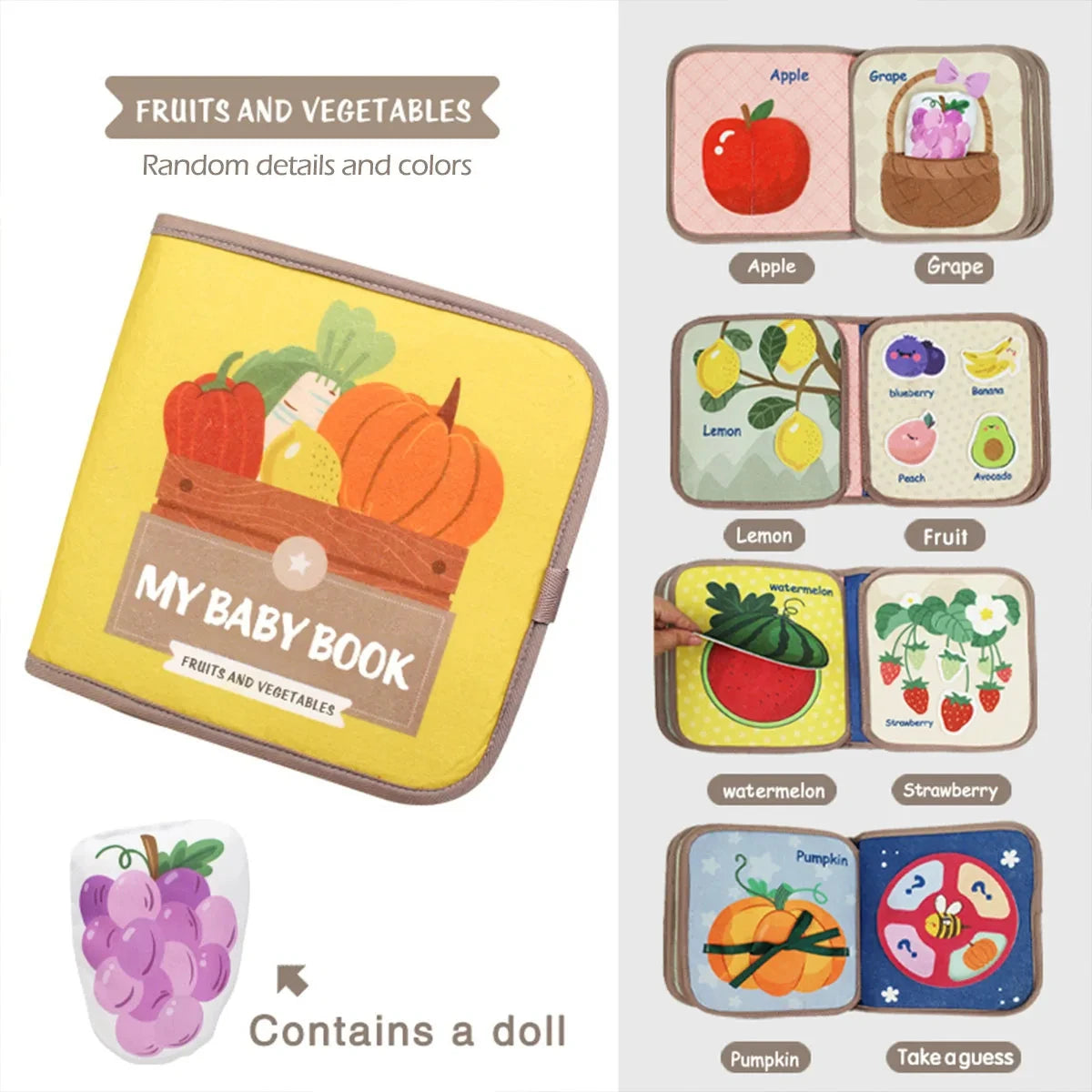 Montessori Busy Book - Quiet Activity Book for Toddler Learning at Home