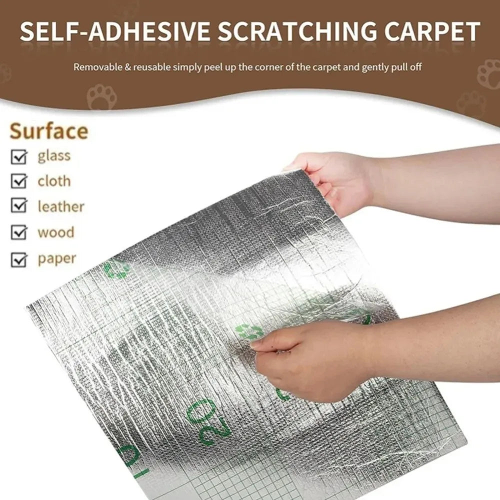 Self-Adhesive Cat Scratching Mat - Furniture Protector in 8 Sizes, 7 Colours
