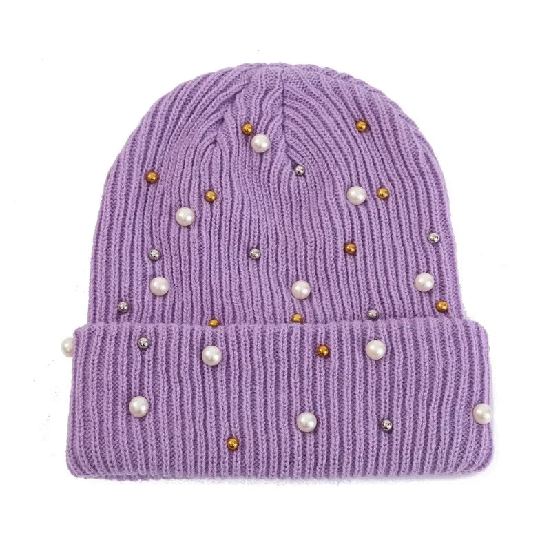 Women's Soft Knit Beanie Hat - Warm One-Size 55-60cm Cap in 13 Colours