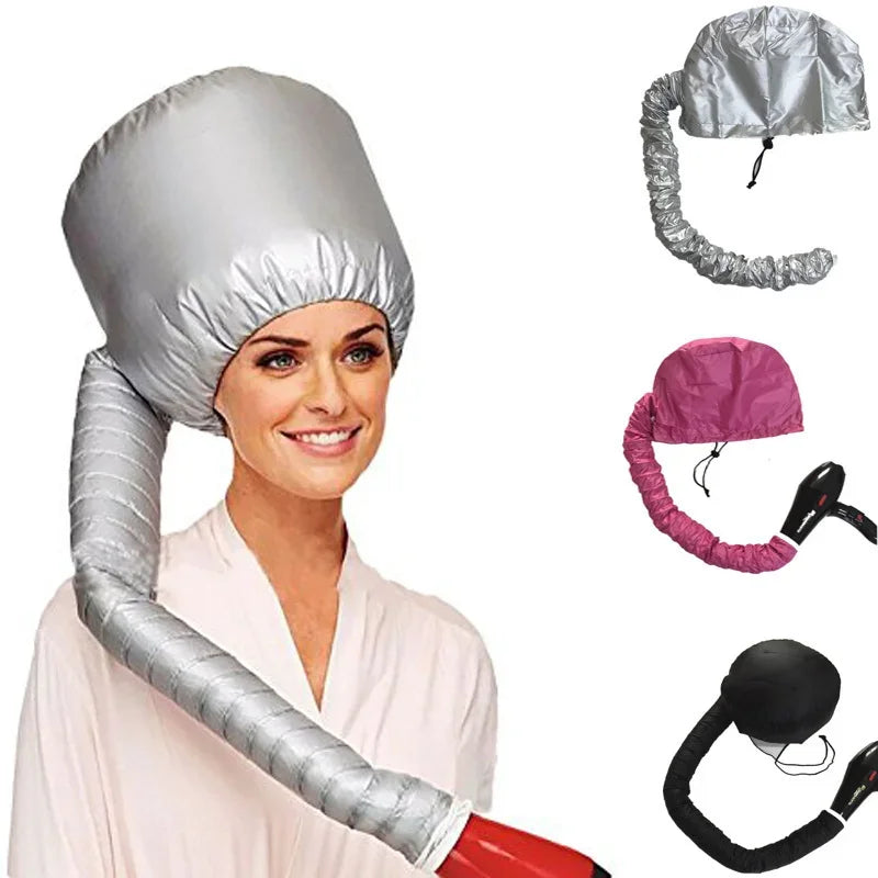 Portable Hair Bonnet Dryer Cap - Quick Drying Hood for Home Styling