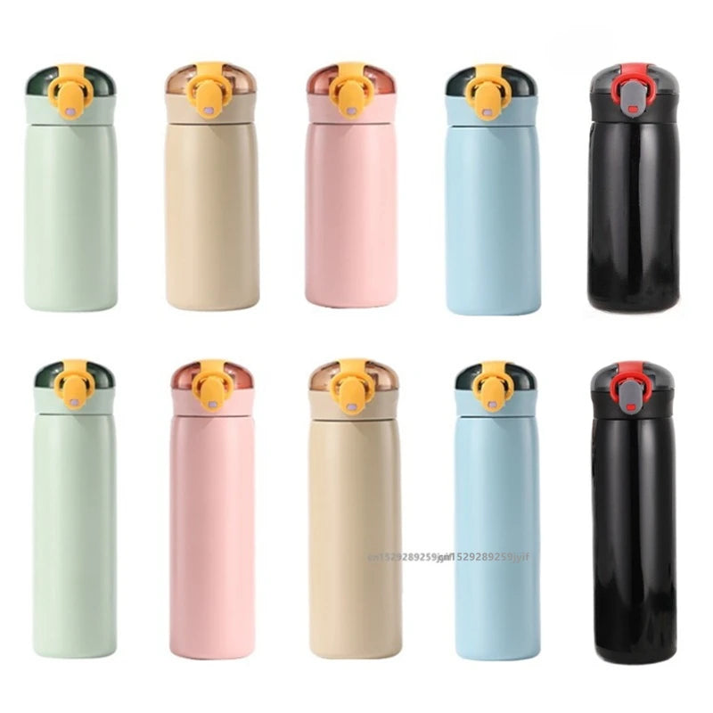Kids Stainless Steel Thermos Flask - 320ml or 460ml Straw Water Bottle