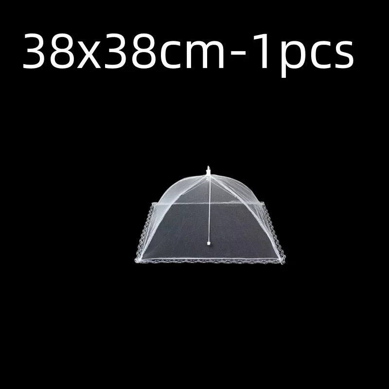 Foldable Mesh Food Cover - Pop-Up Fly & Mosquito Net Tent for Outdoor Dining