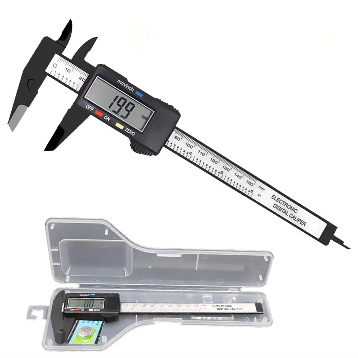Digital Caliper 100mm & 150mm - LCD Measuring Tool with Inch and Millimetre Switch