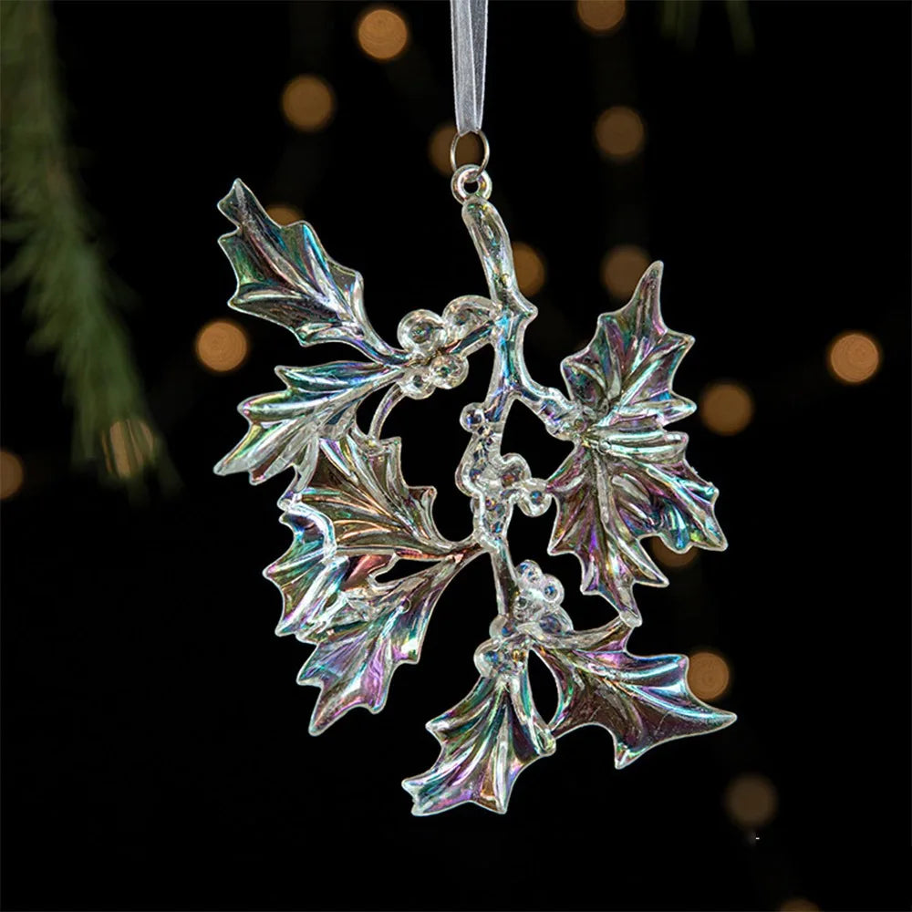 Christmas Hanging Decorations - Clear Acrylic Tree Ornaments in 10 Shapes