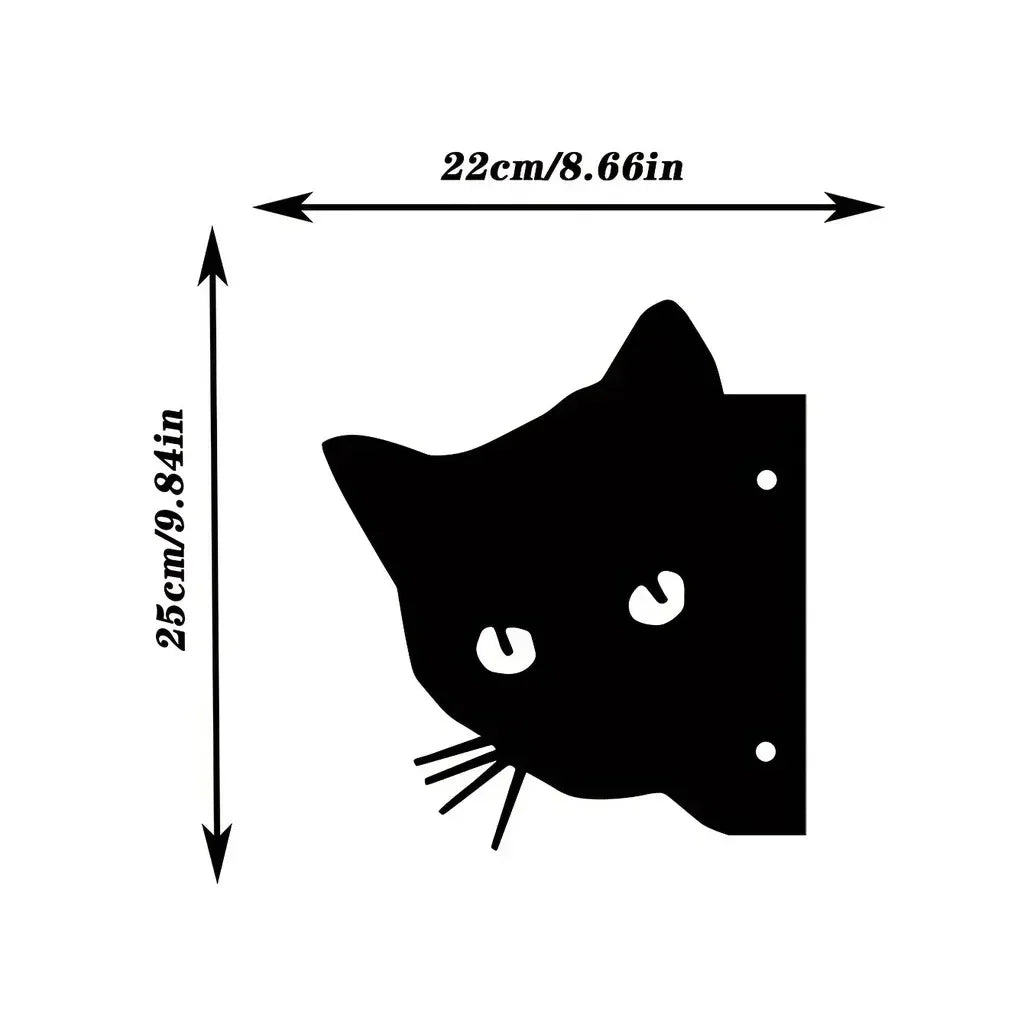 Cat Garden Stakes - Metal Silhouette Lawn Ornaments for Patios, Beds and Borders