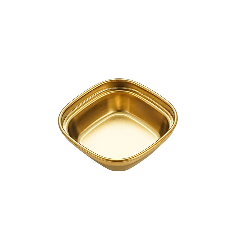 Stainless Steel Divided Dip Bowls - Sauce & Condiment Serving Trays