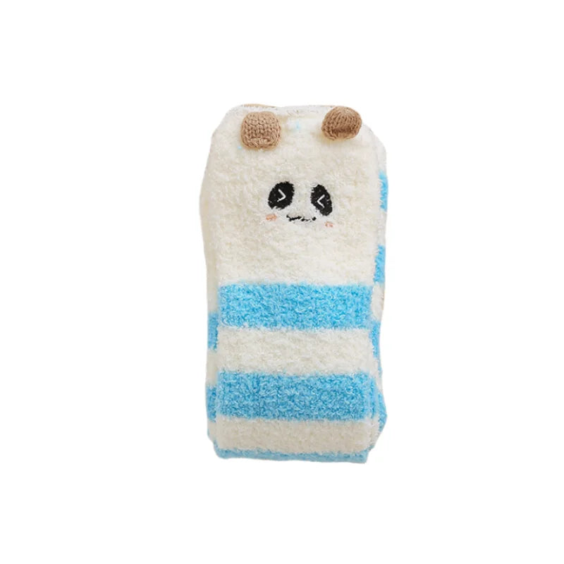 Womens Thigh High Fuzzy Socks - Cozy Soft Warm Pair in EU 34-39