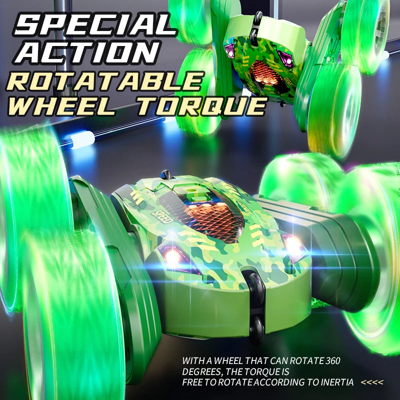 RC Stunt Car - Double-Sided Remote Control Car for Kids in 5 Colours