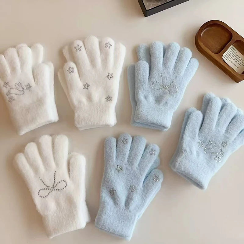 Plush Cycling Gloves for Women - Thickened Coldproof Winter Gloves, 6 Styles