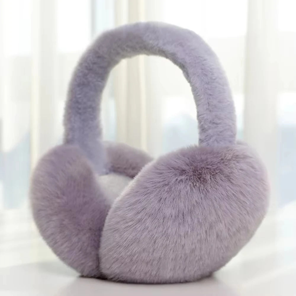 Plush Ear Warmers - Soft Foldable Winter Earmuffs for Women and Men, 7 Colours