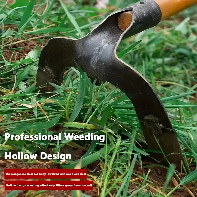 Hollow Weeding Hoe - Manganese Steel Garden Hoe for Weeding and Soil Loosening