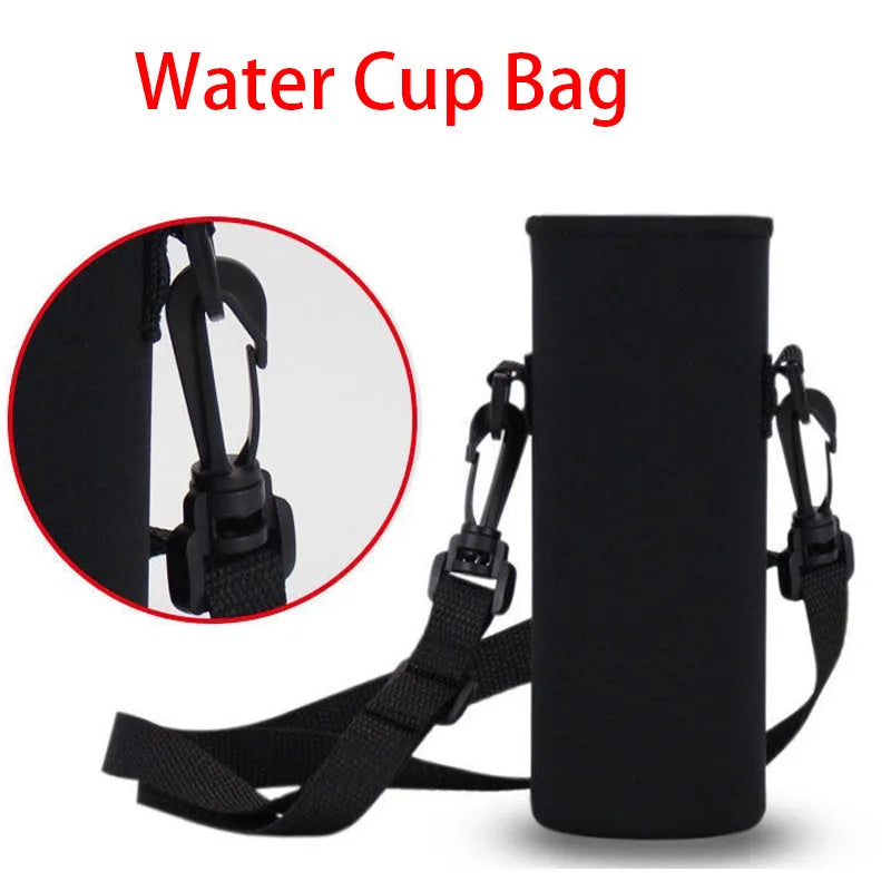 Neoprene Water Bottle Sleeve with Strap - Insulated Bottle Holder Pouch