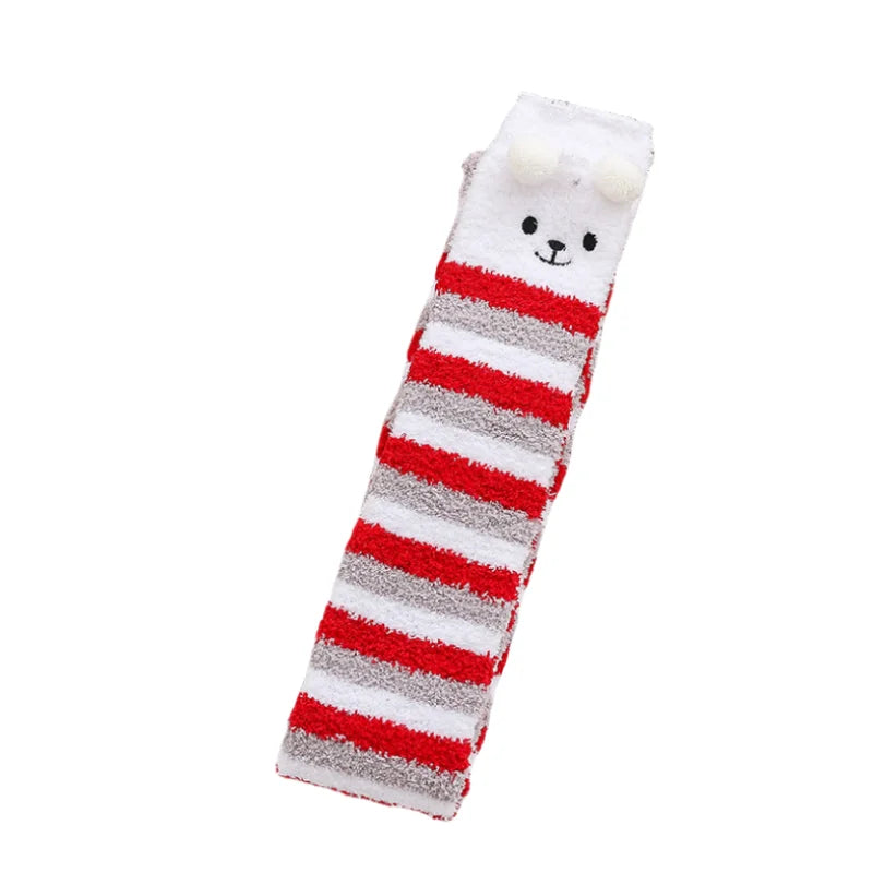 Womens Thigh High Fuzzy Socks - Cozy Soft Warm Pair in EU 34-39