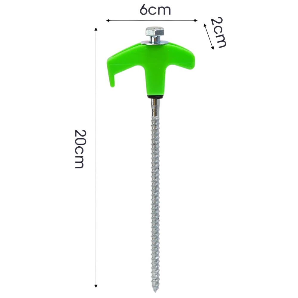 Screw Tent Pegs - Hexagonal Spiral Ground Stakes for Camping, Awnings and Decking, 5 and 10 Packs