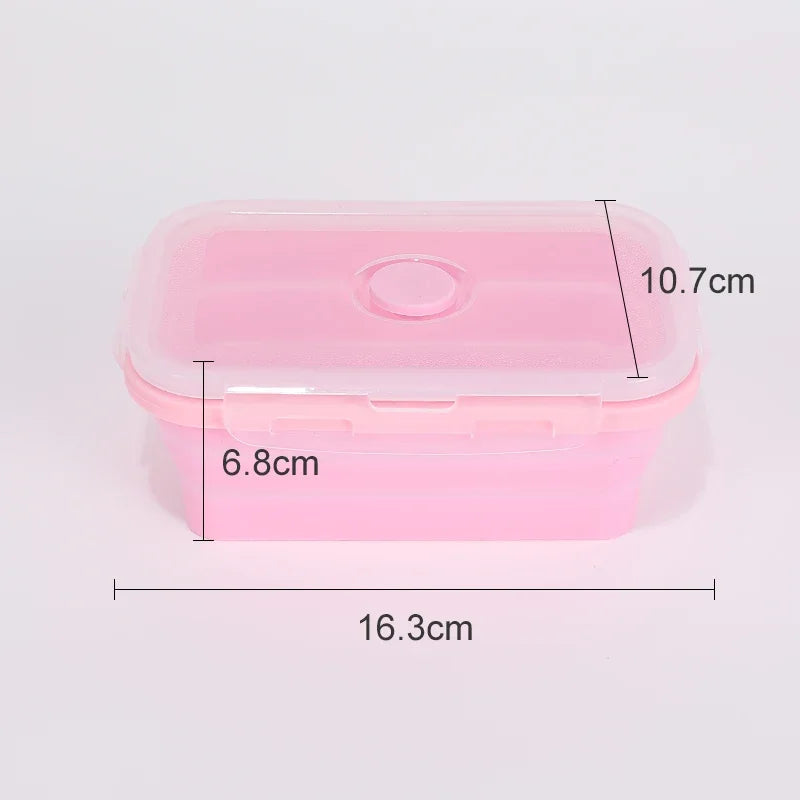 Collapsible Silicone Food Storage Containers - Leakproof Lunch Bowls for Meal Prep