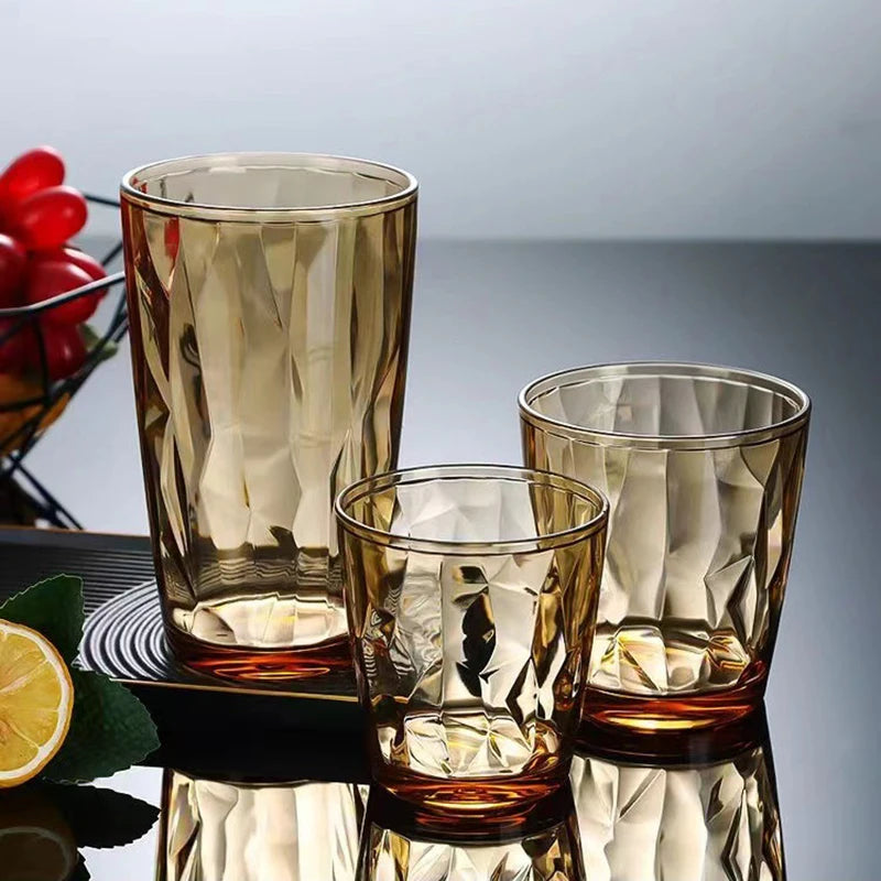 Unbreakable Acrylic Wine Glasses - Reusable 210ml and 310ml Cups for Parties